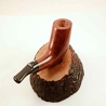 Horn Semi Bent Smoking Pipe Greek Briar No Filter Alexander Model 130C