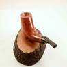 Horn Semi Bent Smoking Pipe Greek Briar No Filter Alexander Model 130C