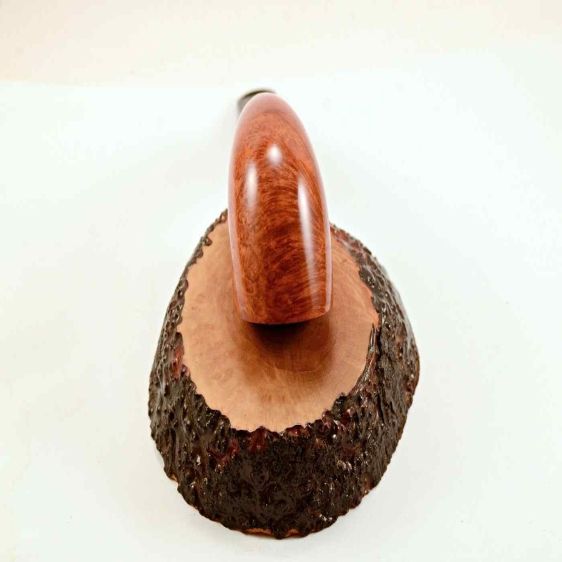 Horn Semi Bent Smoking Pipe Greek Briar No Filter Alexander Model 130C