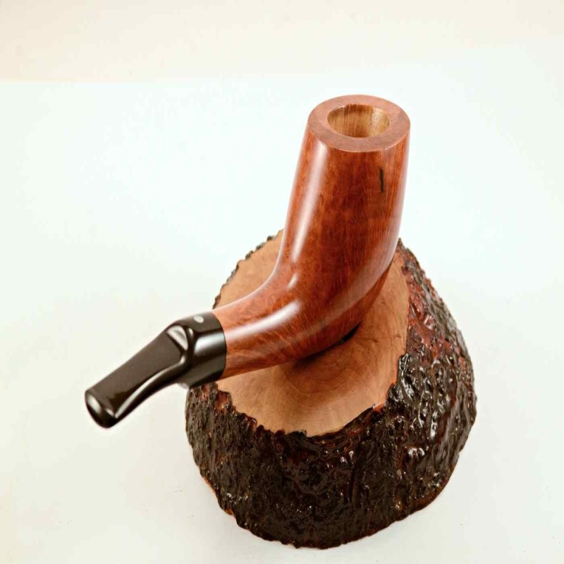 Horn Semi Bent Smoking Pipe Greek Briar No Filter Alexander Model 130C
