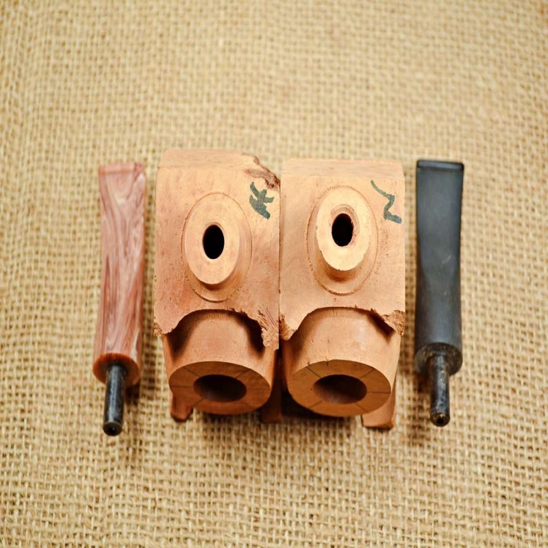 Hobby Blocks Pipe Kits DIY Predrilled Greek Briar 9mm Filter