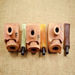 Hobby Blocks Pipe Kits DIY Predrilled Greek Briar 9mm Filter