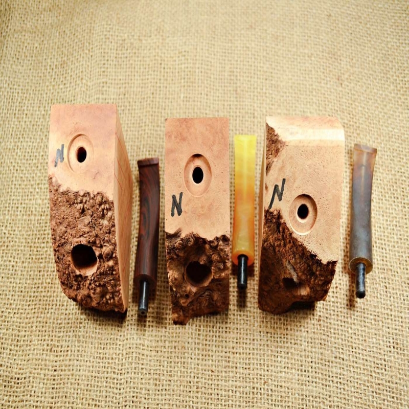 Hobby Plateau Blocks  9mm Beginner Pipe Kits DIY Predrilled Greek Briar
