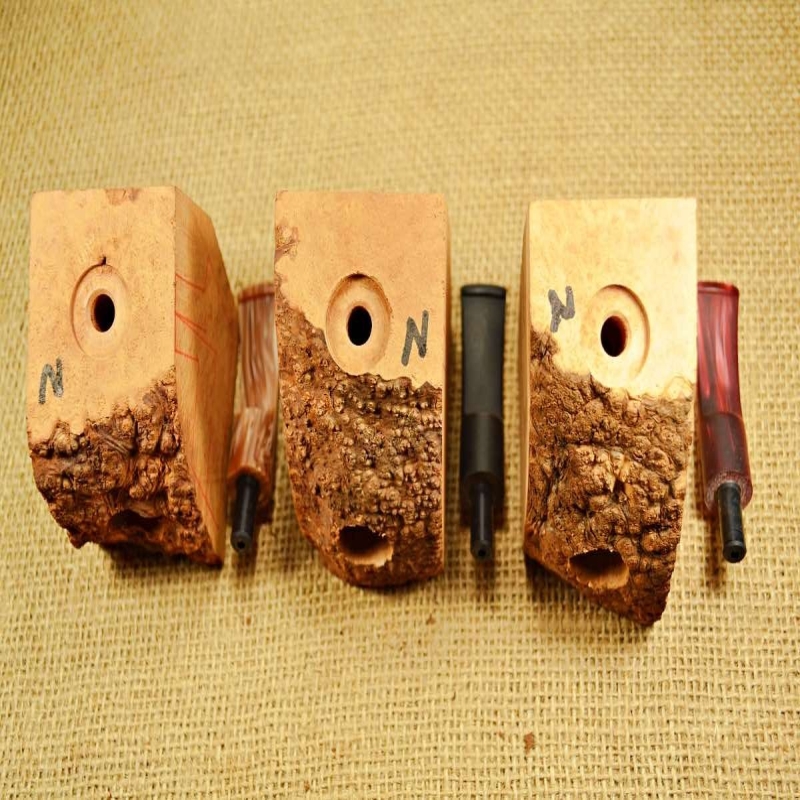 Hobby Plateau Blocks  9mm Beginner Pipe Kits DIY Predrilled Greek Briar