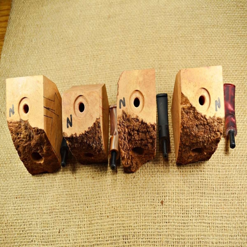 Hobby Plateau Blocks  9mm Beginner Pipe Kits DIY Predrilled Greek Briar