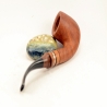 Hygrocool Bent Billiard Smoking Pipe Greek Briar 9mm Filter Model 924A