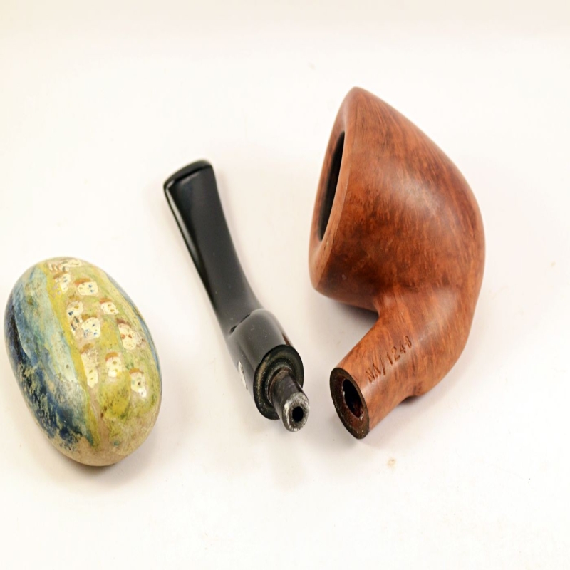 Bent Dublin Smoking Pipe Greek Briar No Filter Alexander Model 124C