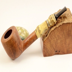 Hygrocool NT Bamboo Smoking Pipe Greek Briar 9mm Filter Model 333B