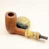 Hygrocool NT Bamboo Smoking Pipe Greek Briar 9mm Filter Model 333B
